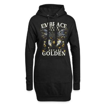 Kintsugi Embrassez vos défauts, ils sont en or - Sweat-shirt à capuche long Femme - noir - Devant