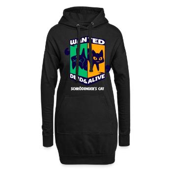 Physique Quantique Nerd Mort + Vivant Schrödingers - Sweat-shirt à capuche long Femme - noir - Devant