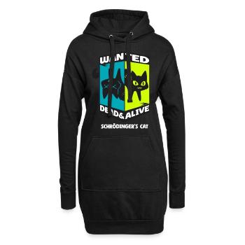 Physik Quanten Nerd Dead Alive Schrödingers Katze - Hoodie-Kleid - Schwarz - Vorne