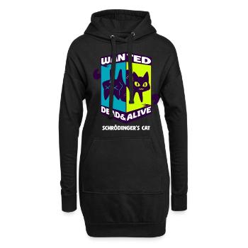Physique Quantum Nerd Dead Alive Le chat de Schrödinger - Sweat-shirt à capuche long Femme - noir - Devant