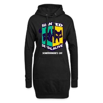 Physik Quanten Nerd Dead Alive Schrödingers Katze - Hoodie-Kleid - Schwarz - Vorne