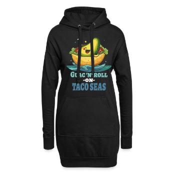 Guac N Roll Auf Taco Meeren - Hoodie-Kleid - Schwarz - Vorne