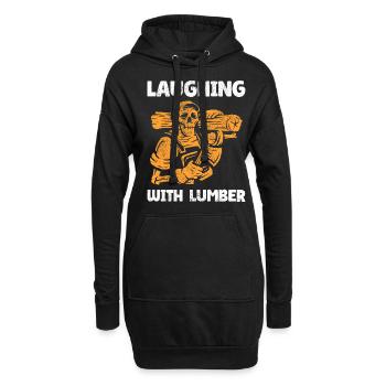 charpentier, charpentier, menuisier, charpentier, - Sweat-shirt à capuche long Femme - noir - Devant