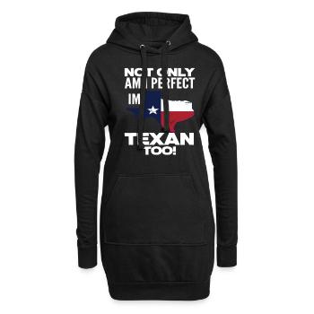 Texas Perfekt Texaner - Hoodie-Kleid - Schwarz - Vorne