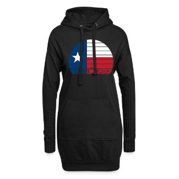 Retro Texas - Hoodie-Kleid - Schwarz - Vorne