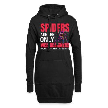 Vogelspinne Tarantula Terraristik Amphibie Spinne - Hoodie-Kleid - Schwarz - Vorne