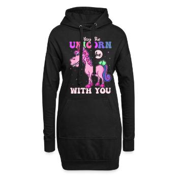 Lustiges, Fabelwesen, Dinosaurier, Lustiges - Hoodie-Kleid - Schwarz - Vorne