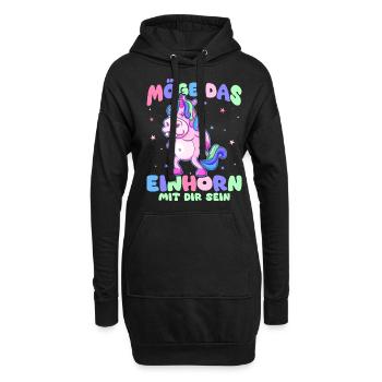 Lustiges, Fabelwesen, Dinosaurier, Lustiges - Hoodie-Kleid - Schwarz - Vorne