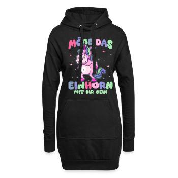 Lustiges, Fabelwesen, Dinosaurier, Lustiges - Hoodie-Kleid - Schwarz - Vorne