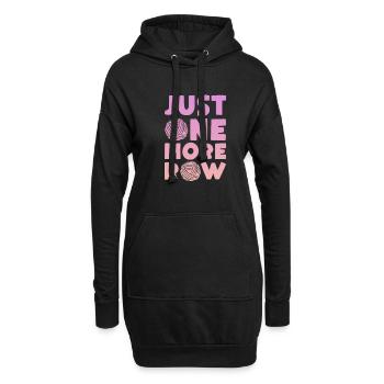 Crochet tricot couture couturière cadeau - Sweat-shirt à capuche long Femme - noir - Devant
