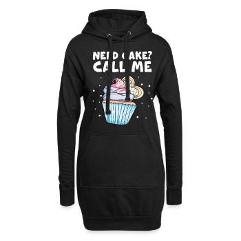 Cupcake Muffin Backen Geschenk - Hoodie-Kleid - Schwarz - Vorne