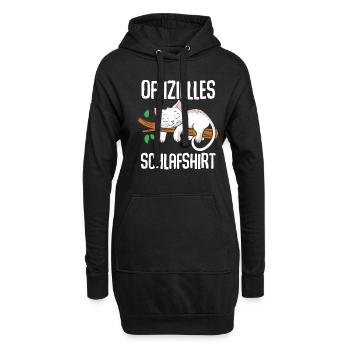 Chemise de nuit officielle pour chat - Sweat-shirt à capuche long Femme - noir - Devant
