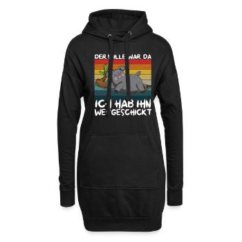 Der Wille War Da Ich Hab Ihn Weggeschickt - Hoodie-Kleid - Schwarz - Vorne