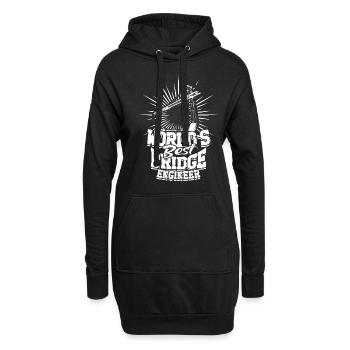 Ingénieur Ponts Génie Civil - Sweat-shirt à capuche long Femme - noir - Devant
