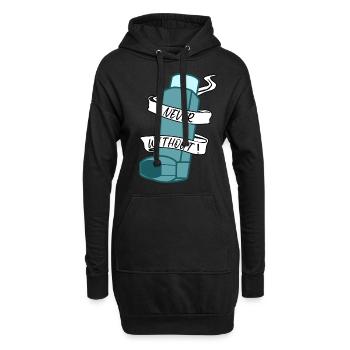 Asthme asthmatique Inhaler Respiration sifflante - Sweat-shirt à capuche long Femme - noir - Devant