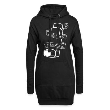 Inhalateur pour asthme asthmatique - Sweat-shirt à capuche long Femme - noir - Devant