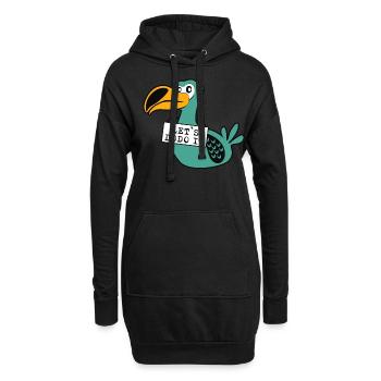 Lets Do it Dodo - Hoodie-Kleid - Schwarz - Vorne