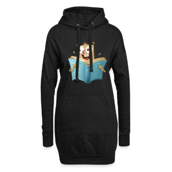 Le plaisir de la lecture pour les amoureux des livres - Sweat-shirt à capuche long Femme - noir - Devant