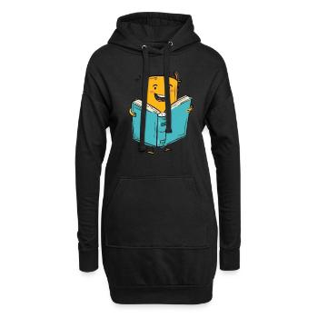Le plaisir de la lecture pour les amoureux des livres - Sweat-shirt à capuche long Femme - noir - Devant