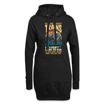 Drôle de Train amant Trains Locomotive cadeau - Sweat-shirt à capuche long Femme - noir - Devant