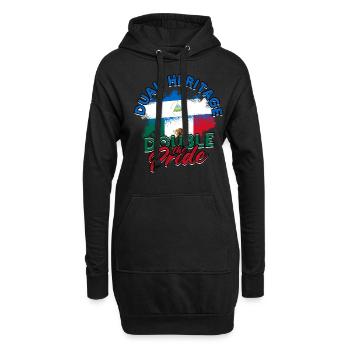 Nicaragua Dual Heritage Double The Pride - Hoodie-Kleid - Schwarz - Vorne