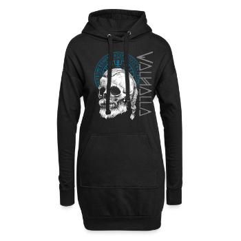 Wikinger Tshirt Viking Valhalla Walhalla Gott Odin - Hoodie-Kleid - Schwarz - Vorne