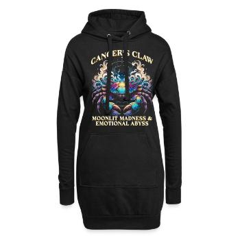 Horoskop Krebs Cancer's Claw - Hoodie-Kleid - Schwarz - Vorne