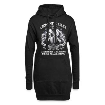 Horoskop Zwilling Gemini's Glee - Hoodie-Kleid - Schwarz - Vorne