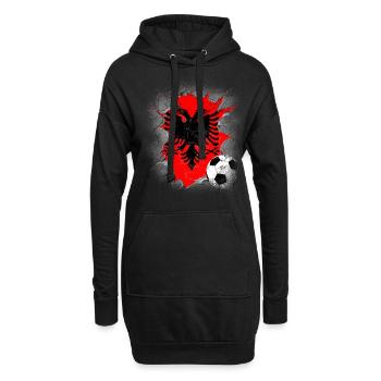 Albanien Geschenk Albania Shqiperi Fußball - Hoodie-Kleid - Schwarz - Vorne