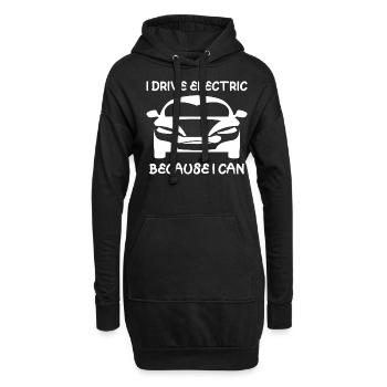 Electric Car E-Car Electric Vehicle - Hoodie-Kleid - Schwarz - Vorne