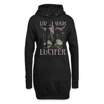Live Love Luzifer Goth Festival Death Metal - Hoodie-Kleid - Schwarz - Vorne