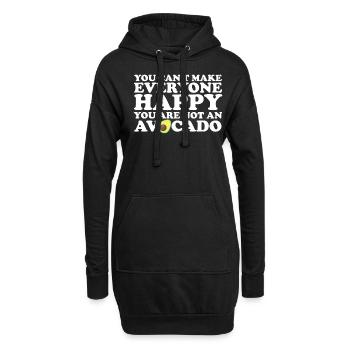 Avocat Guacamole Vegan Cadeau - Sweat-shirt à capuche long Femme - noir - Devant