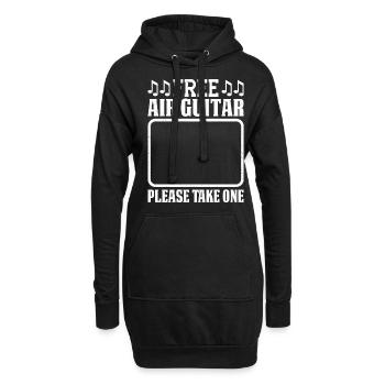 Kostenlose Luftgitarre Bitte nehmen Sie einen lust - Hoodie-Kleid - Schwarz - Vorne