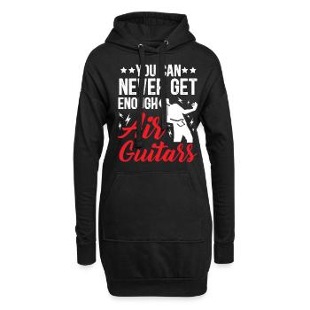 Von Luftgitarren kann man nie genug haben Lustiger - Hoodie-Kleid - Schwarz - Vorne