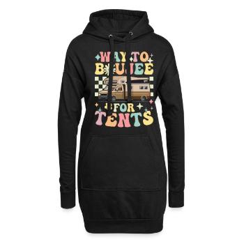 Groovy Rv Camping Glamping Way To Boujee Pour Tentes - Sweat-shirt à capuche long Femme - noir - Devant