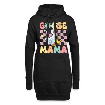 Goose Mom Groovy Goose Duck - Sweat-shirt à capuche long Femme - noir - Devant
