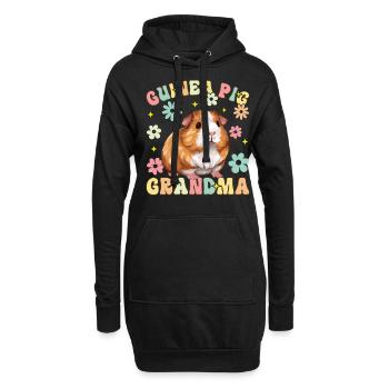 Cochon d’Inde Granny Groovy Cochon d’Inde - Sweat-shirt à capuche long Femme - noir - Devant