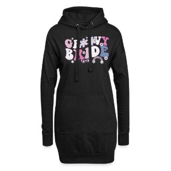 Vieille fille - Sweat-shirt à capuche long Femme - noir - Devant