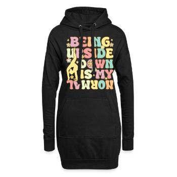Groovy Gymnast Gymnastik Akrobat Upside Down Is My - Hoodie-Kleid - Schwarz - Vorne