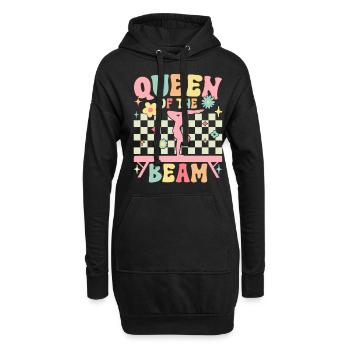Groovy Turnerin Gymnastik Akrobatin Königin des Ba - Hoodie-Kleid - Schwarz - Vorne