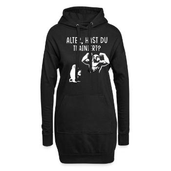 Gym Tshirt Lustig Fitness Workout Fitnessstudio - Hoodie-Kleid - Schwarz - Vorne