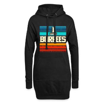 Je déteste les burpees 5 - Sweat-shirt à capuche long Femme - noir - Devant