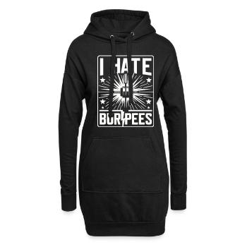 Je déteste les burpees 12 - Sweat-shirt à capuche long Femme - noir - Devant