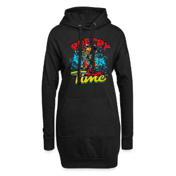 Poetry Slam Dichter Poetryslam Poetry slam time - Hoodie-Kleid - Schwarz - Vorne