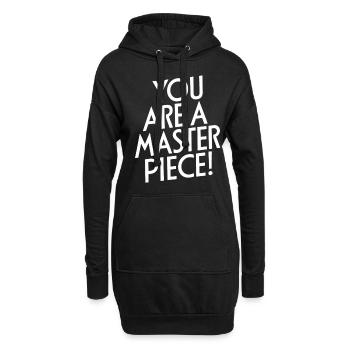 Du Bist Ein Meisterwerk Motivation - Hoodie-Kleid - Schwarz - Vorne