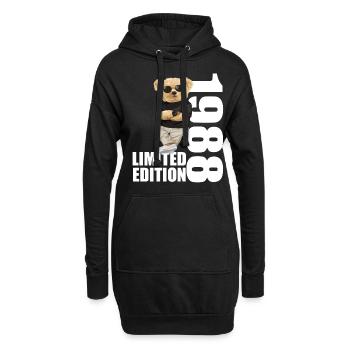 Édition limitée 1988 ours ours anniversaire 1988 - Sweat-shirt à capuche long Femme - noir - Devant