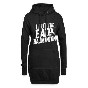 J’ai mis le mauvais dans le badminton 11 - Sweat-shirt à capuche long Femme - noir - Devant