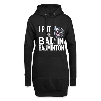 J’ai mis le mauvais dans le badminton 12 - Sweat-shirt à capuche long Femme - noir - Devant