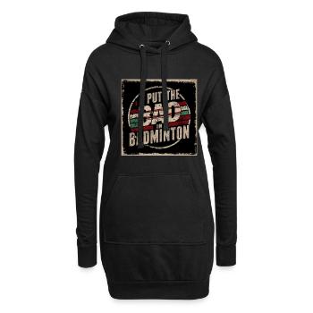 J’ai mis le mauvais dans le badminton 2 - Sweat-shirt à capuche long Femme - noir - Devant