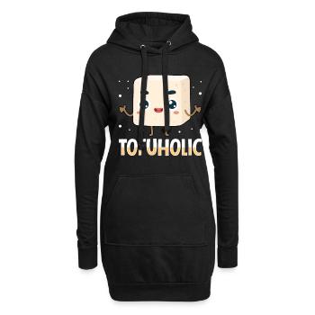 Vegan Vegetarier Design für einen Tofu Fan - Hoodie-Kleid - Schwarz - Vorne